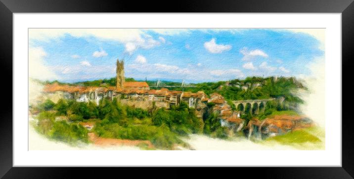 Fribourg Cityscvape 2 Framed Mounted Print by DiFigiano Photography