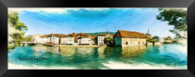 Solothurn Cityscape 1 Framed Print by DiFigiano Photography