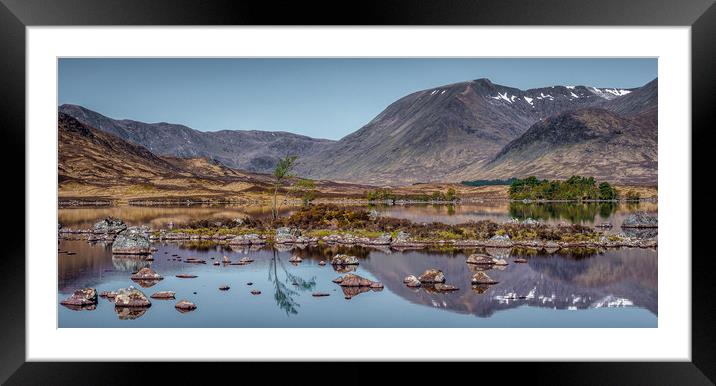 Reflections in lochan na h-achlaise Framed Mounted Print by George Robertson