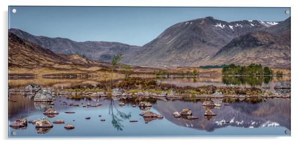 Reflections in lochan na h-achlaise Acrylic by George Robertson