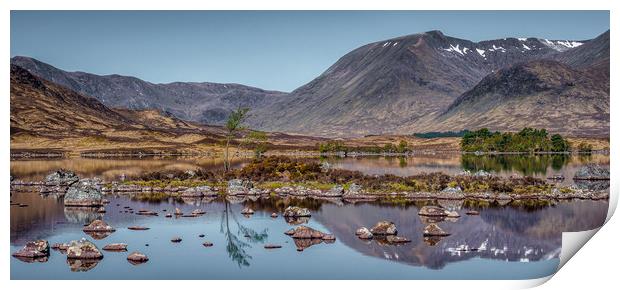Reflections in lochan na h-achlaise Print by George Robertson