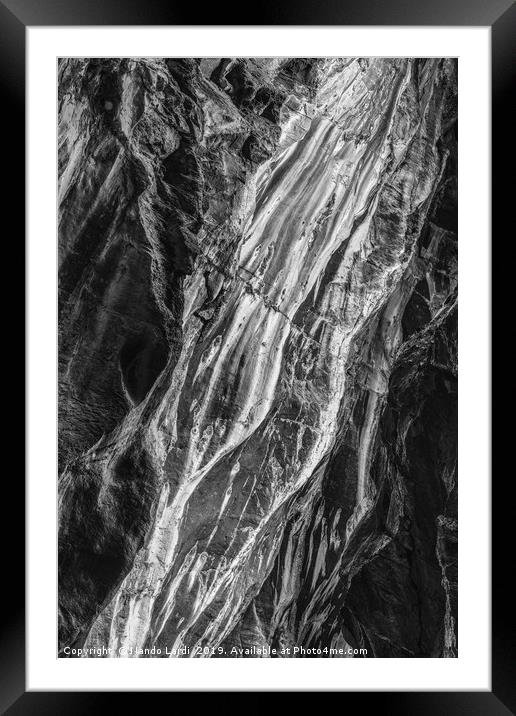 Tamina Gorge Monochrome Framed Mounted Print by DiFigiano Photography