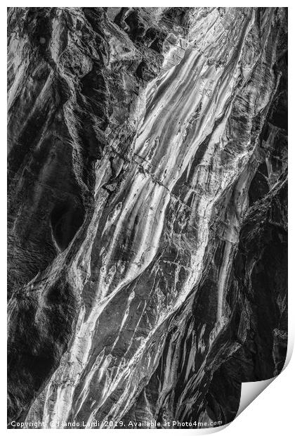 Tamina Gorge Monochrome Print by DiFigiano Photography