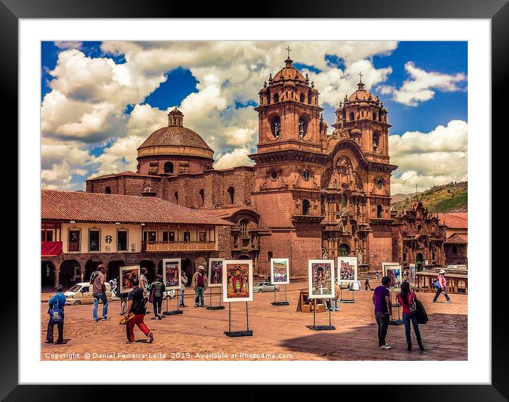 Plaza de Armas in Cusco Peru. Framed Mounted Print by Daniel Ferreira-Leite