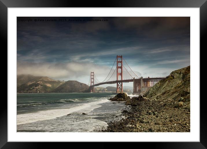 Golden Gate Bridge Framed Mounted Print by Pete Lawless