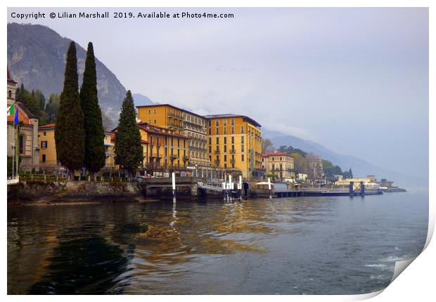 Lake Como,  Caddenabbia Print by Lilian Marshall