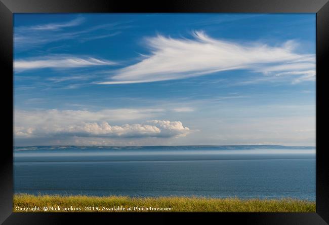View from Southerndown to Devon South Wales Coast Framed Print by Nick Jenkins