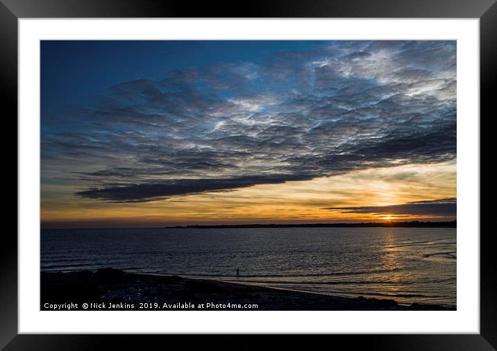 Sunset over Ogmore by Sea  Framed Mounted Print by Nick Jenkins