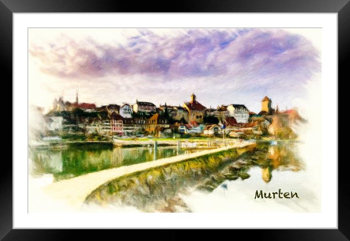 Murten Cityscape 1 Framed Mounted Print by DiFigiano Photography
