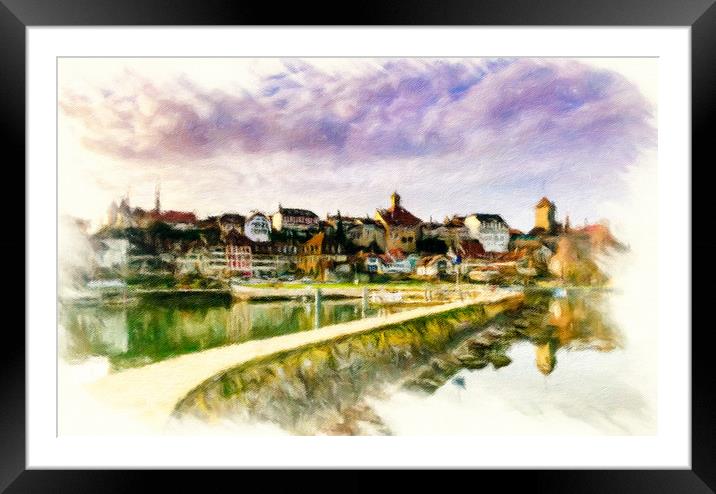 Murten Cityscape 2 Framed Mounted Print by DiFigiano Photography
