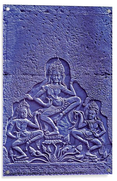 Khmer Art - Angkor Wat Acrylic by Paul Brighton