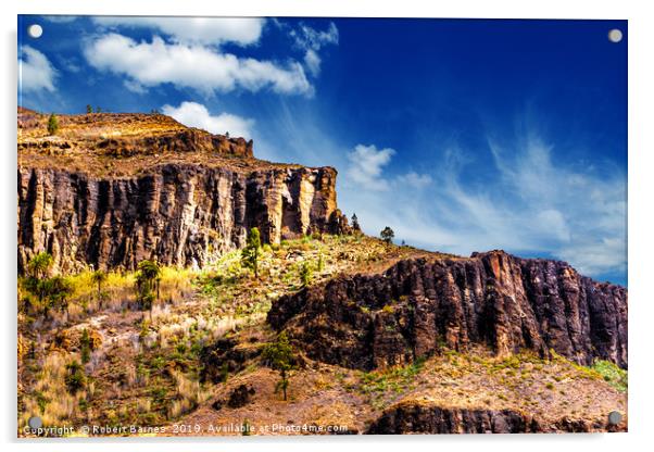Canarian Mountains Acrylic by Lrd Robert Barnes