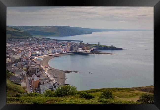 A view of Aberystwyth from Constitution Hill Framed Print by Leighton Collins