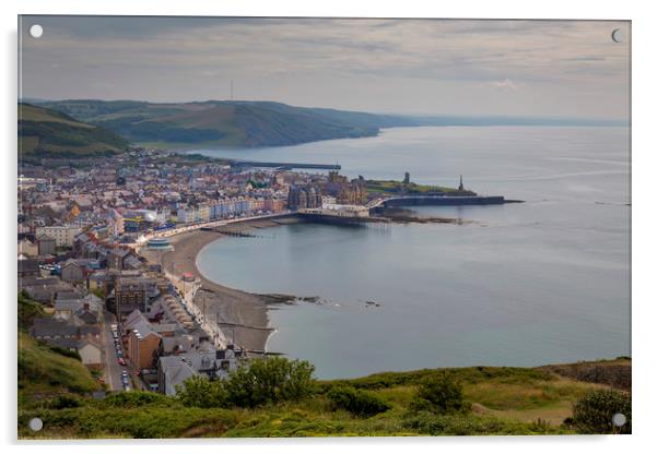 A view of Aberystwyth from Constitution Hill Acrylic by Leighton Collins