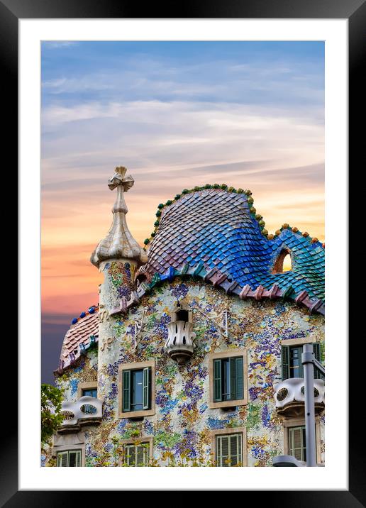 Gaudi Facade Framed Mounted Print by Darryl Brooks
