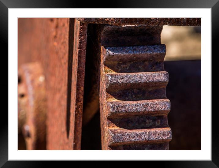 Old Rusty Machinery Framed Mounted Print by Darryl Brooks