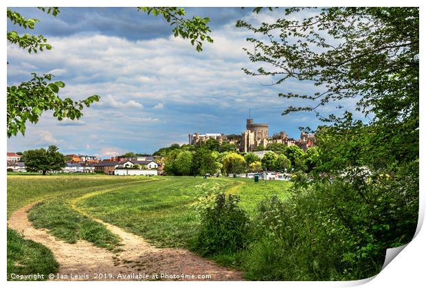 Pathway To Windsor Print by Ian Lewis