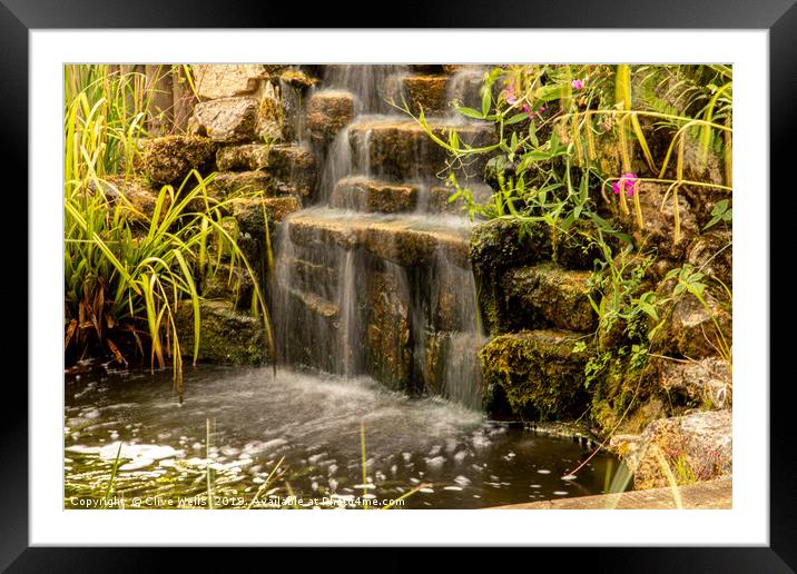 Ornamental Fountain Framed Mounted Print by Clive Wells