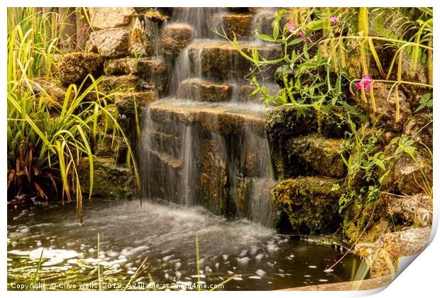 Ornamental Fountain Print by Clive Wells