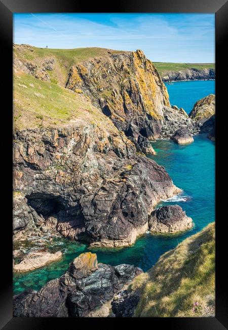 Kynance Cove on the Lizard Peninsular 3 Framed Print by Andrew Michael