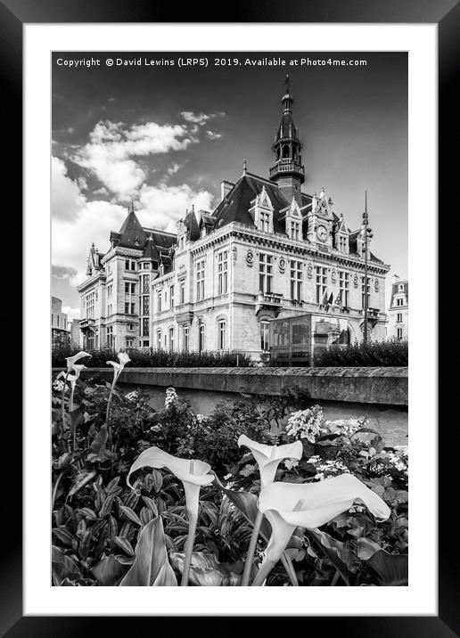 City Hall Vincennes Framed Mounted Print by David Lewins (LRPS)