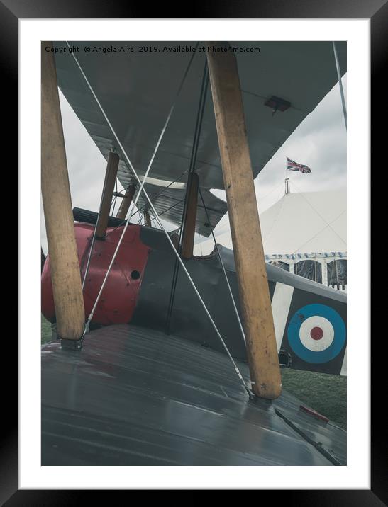 Biplane. Framed Mounted Print by Angela Aird