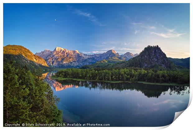 Summer evening at the Almsee Print by Silvio Schoisswohl