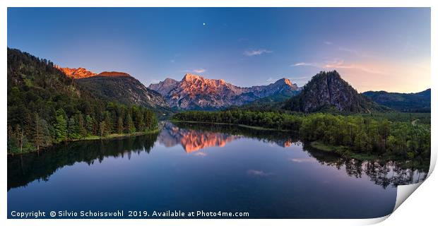 Evening at the Almsee Print by Silvio Schoisswohl