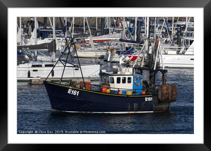 Trawler Our Endeavour Framed Mounted Print by Chris Day