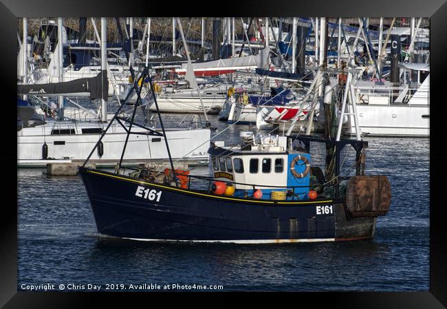 Trawler Our Endeavour Framed Print by Chris Day