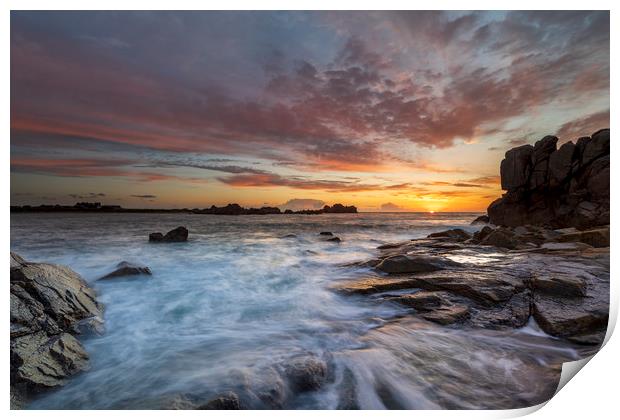 Grande Rocques Sunset. Print by Michael Tonge