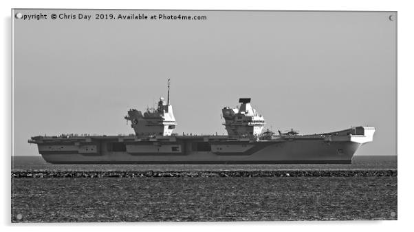 HMS Queen Elizabeth Acrylic by Chris Day