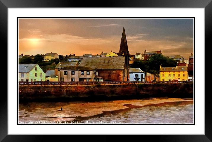 Lights out at Maryport Framed Mounted Print by ROS RIDLEY