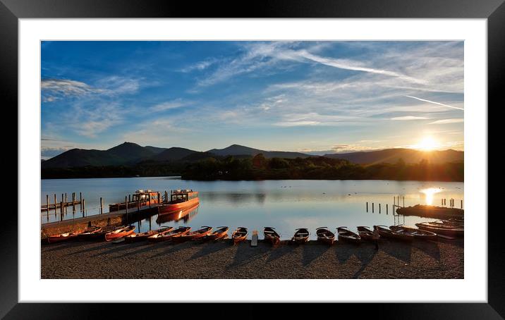 Derwent water Framed Mounted Print by Tony Bates