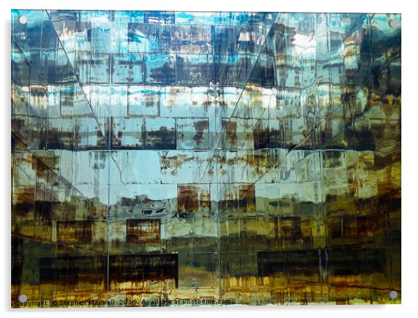 Metallic Tiles Acrylic by Stephen Maxwell