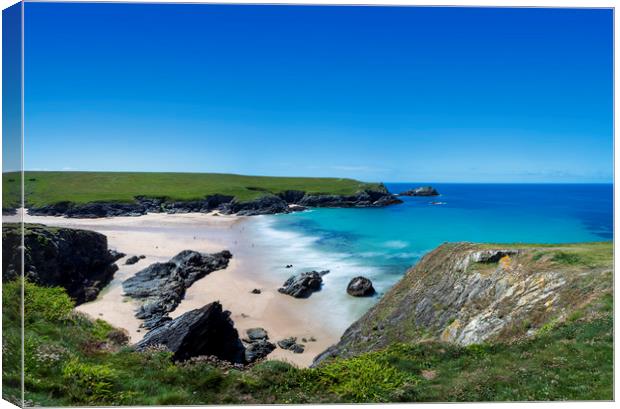 West Pentire, Cornwall. Canvas Print by Maggie McCall