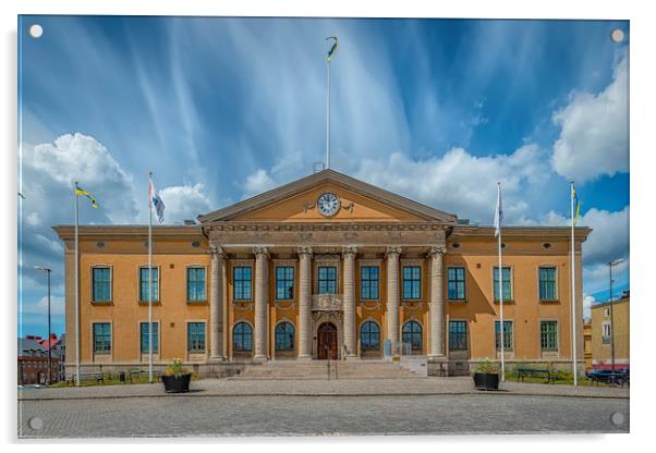 Karlskrona Town Hall Facade Acrylic by Antony McAulay