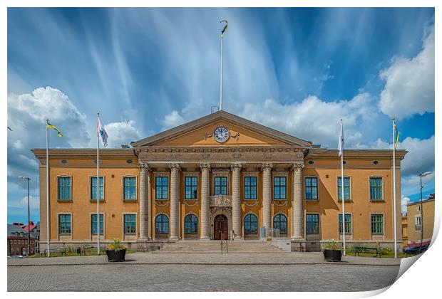 Karlskrona Town Hall Facade Print by Antony McAulay