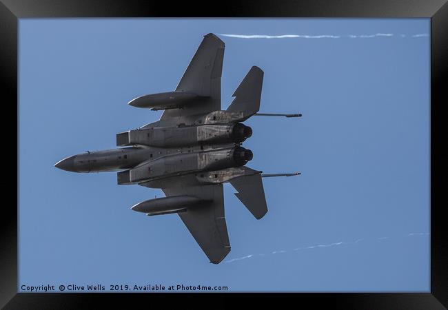 Mcdonald Douglas F-15E Strike Eagle Framed Print by Clive Wells