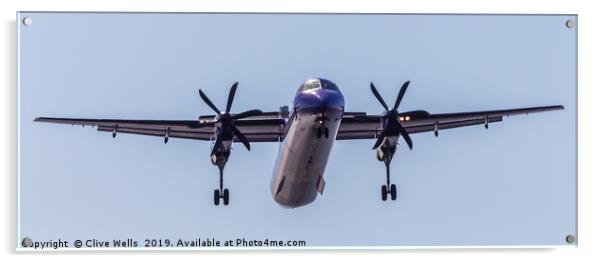 De Havilland Canada DHC-8-400 seen coming in to Ca Acrylic by Clive Wells