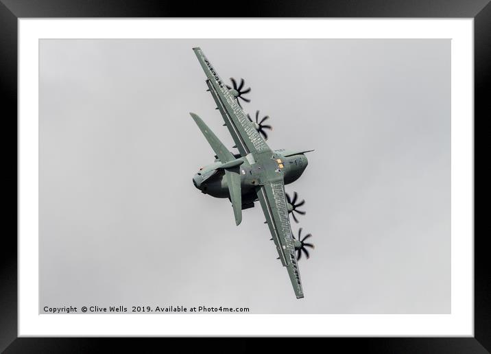 Airbus A400M Atlas at RAF Fairford Framed Mounted Print by Clive Wells