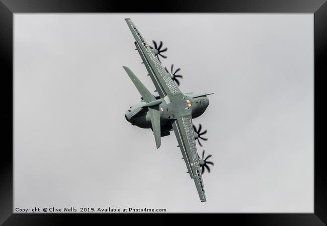 Airbus A400M Atlas at RAF Fairford Framed Print by Clive Wells