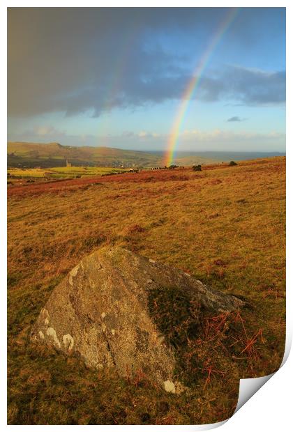 Rainbows over Cornwall Print by CHRIS BARNARD