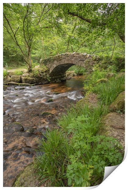 Hisley Bridge, Dartmoor. Print by Images of Devon