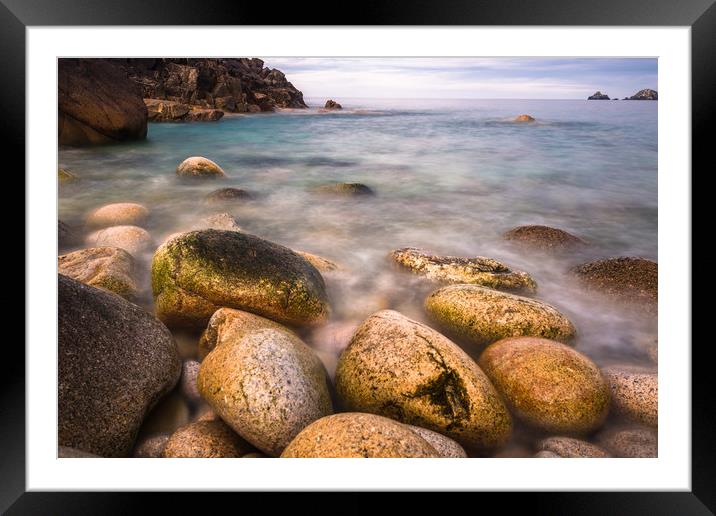 Giant Pebbles Framed Mounted Print by Andrew Michael