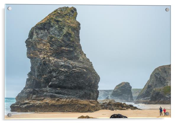 Awesome Bedruthan Steps Acrylic by Andrew Michael