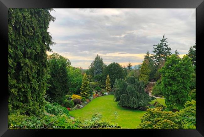 A beautiful view of Queen Elizabeth Park, Framed Print by Ali asghar Mazinanian