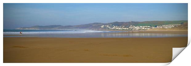 Woolacombe Beach Panoramic Print by graham young
