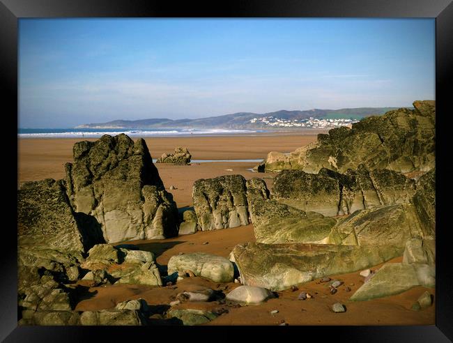 Woolacombe from Putsborough Beach Framed Print by graham young