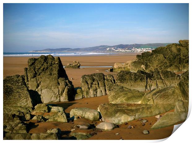 Woolacombe from Putsborough Beach Print by graham young